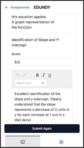 Automated Feedback Interface